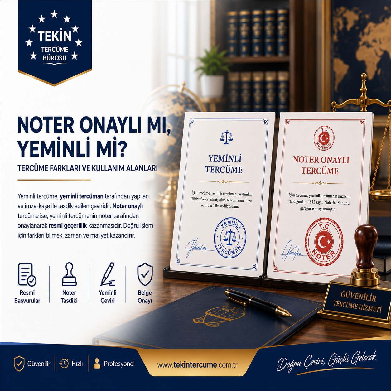 Noter Onaylı mı, Yeminli mi? Tercüme Farkları ve Kullanım Alanları
